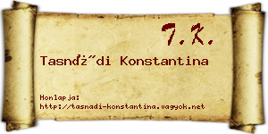 Tasnádi Konstantina névjegykártya